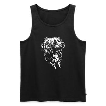 Chien à crête chinoise Silhouette Chiens Wilsigns - Débardeur bio Premium Homme - noir - Devant - Michal (187cm)