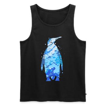 Pinguine bunt Jungen Herren Kinder Pinguin - Männer Premium Bio Tank Top - Schwarz - Vorne - Michal (187cm)