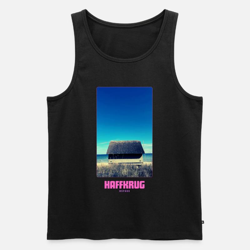 HAFFKRUG Strand - Männer Premium Bio Tank Top - Schwarz
