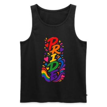 Pride Month Outfit Geschenk für Frauen Männer - Männer Premium Bio Tank Top - Schwarz - Vorne - Michal (187cm)