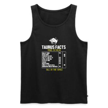 Zodiac sign Taurus - Men's Premium Organic Tank Top - black - Front - Michal (187cm)