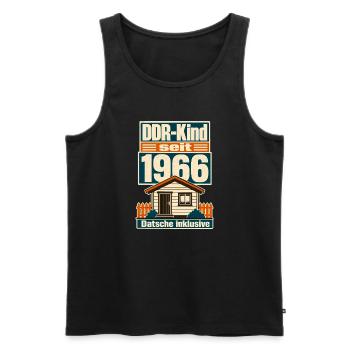DDR Kind seit 1966, Datsche inklusive Geburtstag - Men's Premium Organic Tank Top - black - Front - Michal (187cm)