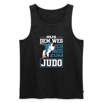 Aus Dem Weg Ich Muss Zum Judo Training - Männer Premium Bio Tank Top - Schwarz - Vorne - Michal (187cm)