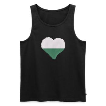 Sachsen Flagge Sächsische Fahne Ossi Urlaub SN - Männer Premium Bio Tank Top - Schwarz - Vorne - AI Model Male 178 light (178cm)