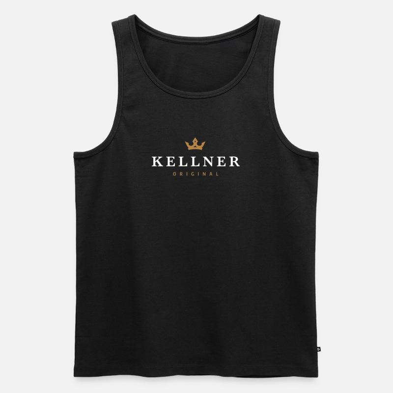 Kellner Original Familienlogo - Männer Premium Bio Tank Top - Schwarz