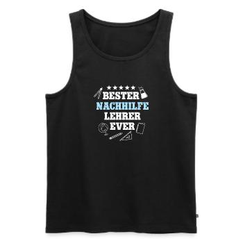 Bester Nachhilfelehrer Beste Nachhillfe Lehrer - Männer Premium Bio Tank Top - Schwarz - Vorne - Michal (187cm)