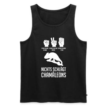 Terrarium Echsen Reptilien - Männer Premium Bio Tank Top - Schwarz - Vorne - Michal (187cm)