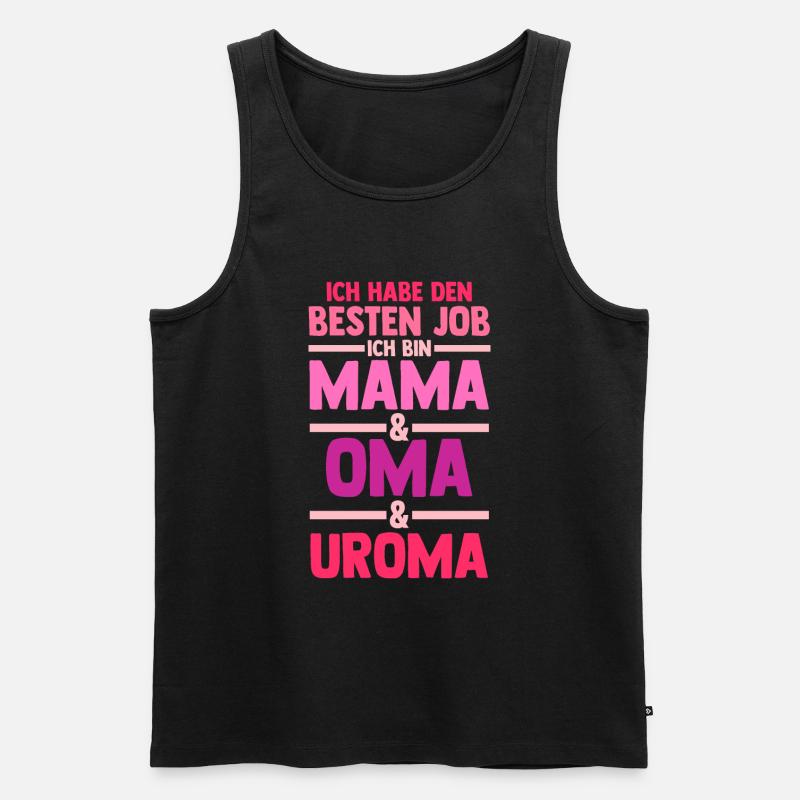 Mutter Mama Oma Uroma - Männer Premium Bio Tank Top - Schwarz