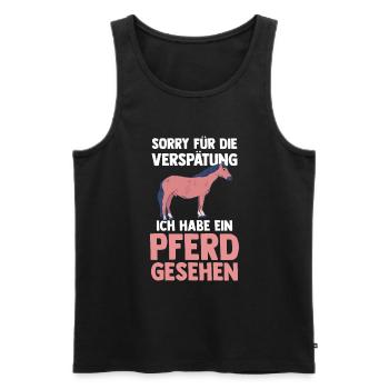 Pferd Reiten Bauernhof Bauer Pferdebesitzer Pferde - Männer Premium Bio Tank Top - Schwarz - Vorne - Michal (187cm)
