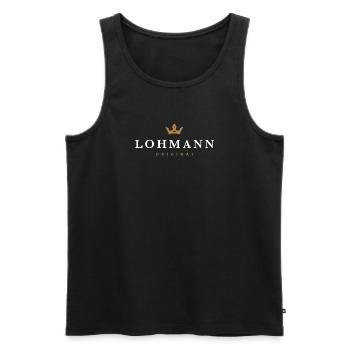 Lohmann Original Familienlogo - Männer Premium Bio Tank Top - Schwarz - Vorne - Michal (187cm)