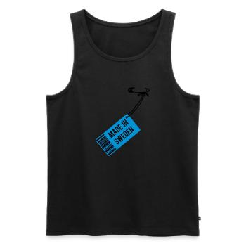 Made in Sweden - Männer Premium Bio Tank Top - Schwarz - Vorne - AI Model Male 178 light (178cm)