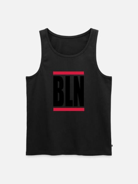 BLN Berlin - Männer Premium Bio Tank Top - Schwarz
