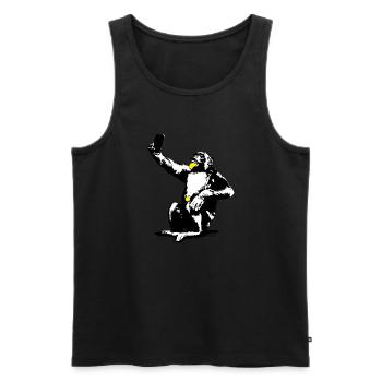 INOLA-SELFIE-04 - Männer Premium Bio Tank Top - Schwarz - Vorne - AI Model Male 178 light (178cm)