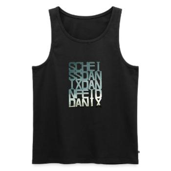 scheiss da nix - blue - Männer Premium Bio Tank Top - Schwarz - Vorne - Michal (187cm)