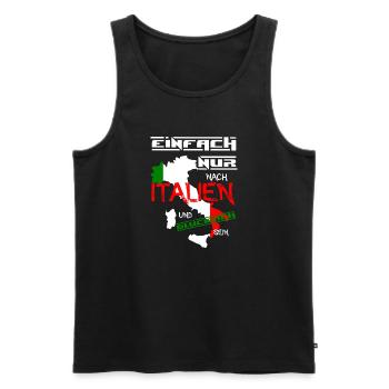 Einfach nur nach Italien - Männer Premium Bio Tank Top - Schwarz - Vorne - Michal (187cm)