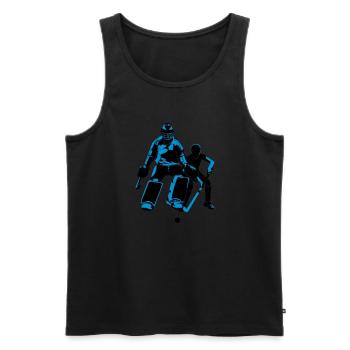 Torwart Feldhockey - Männer Premium Bio Tank Top - Schwarz - Vorne - Michal (187cm)