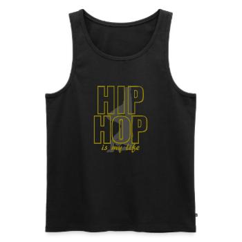 hip hop is my life - Débardeur bio Premium Homme - noir - Devant - Michal (187cm)