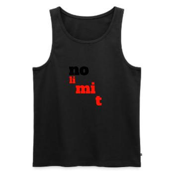 no limit - Männer Premium Bio Tank Top - Schwarz - Vorne - AI Model Male 178 light (178cm)