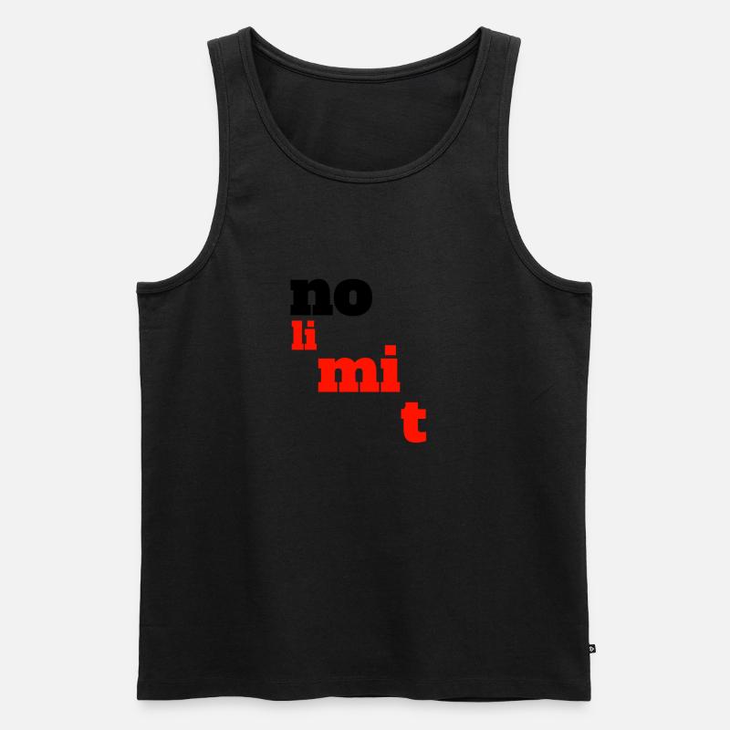 no limit - Männer Premium Bio Tank Top - Schwarz
