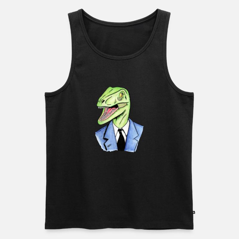 Reptiloid - Männer Premium Bio Tank Top - Schwarz