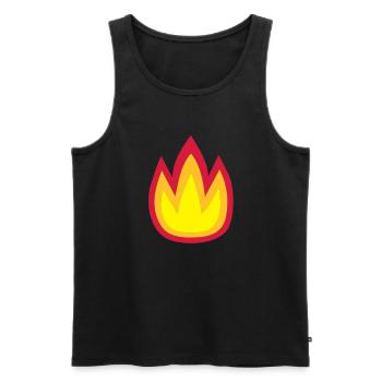 Feuer - Männer Premium Bio Tank Top - Schwarz - Vorne - Michal (187cm)
