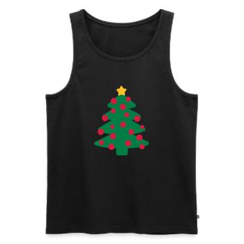 Weihnachtsbaum - Männer Premium Bio Tank Top - Schwarz - Vorne - Michal (187cm)