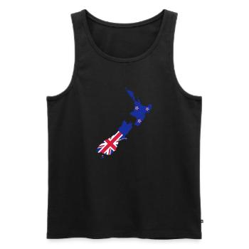 Neuseeland - Männer Premium Bio Tank Top - Schwarz - Vorne - Michal (187cm)