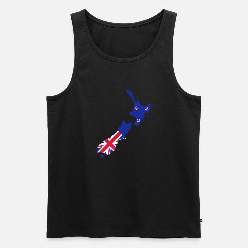 Neuseeland - Männer Premium Bio Tank Top - Schwarz