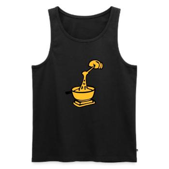 cheese cook Swiss culinary specialty fondue - Men's Premium Organic Tank Top - black - Front - AI Model Male 178 light (178cm)