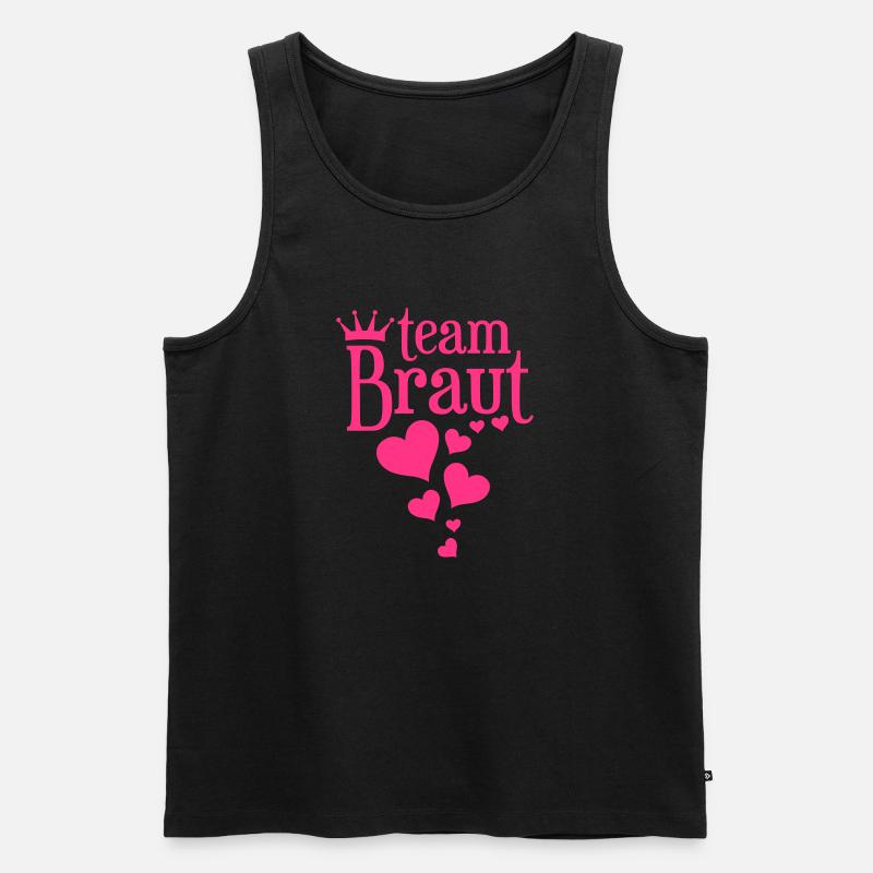 Team Braut - Junggesellinnenabschied - Männer Premium Bio Tank Top - Schwarz