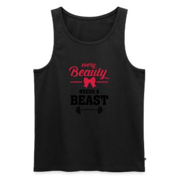 Beauty - Beast (Part 1) - Männer Premium Bio Tank Top - Schwarz - Vorne - AI Model Male 178 light (178cm)
