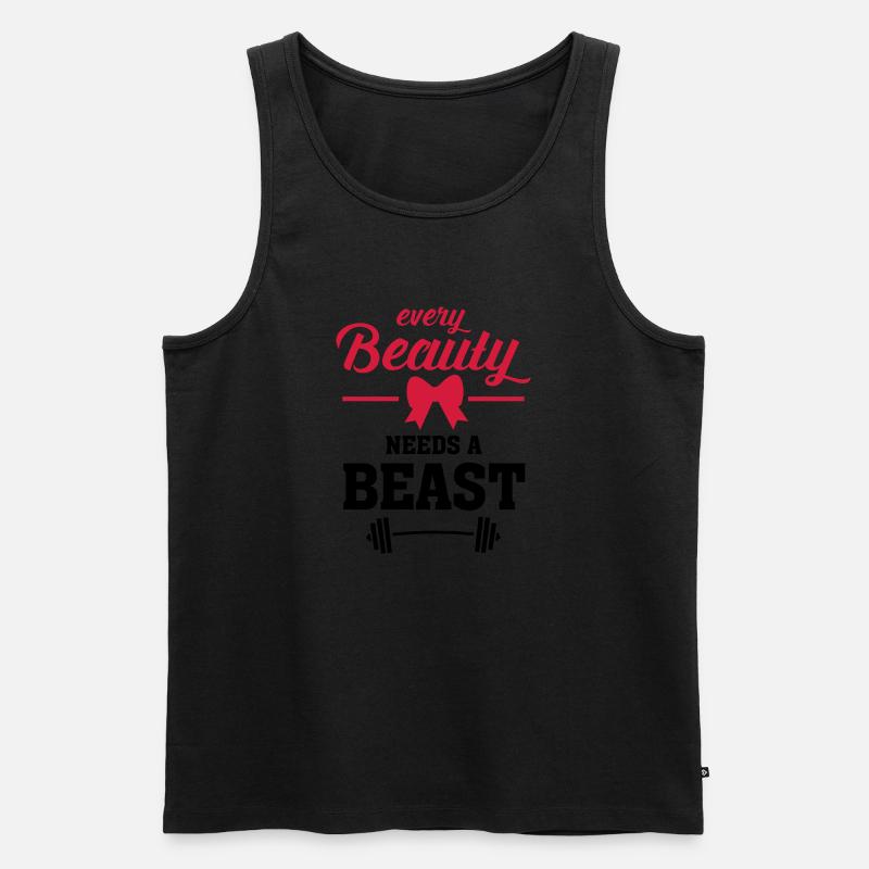 Beauty - Beast (Part 1) - Männer Premium Bio Tank Top - Schwarz
