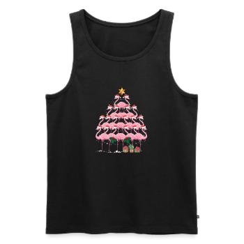 Flamant de Noël - Débardeur bio Premium Homme - noir - Devant - Michal (187cm)