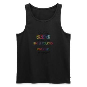 Abschied Erzieher - Männer Premium Bio Tank Top - Schwarz - Vorne - Michal (187cm)
