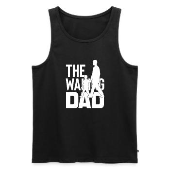 The Walking Dad - Männer Premium Bio Tank Top - Schwarz - Vorne - AI Model Male 178 light (178cm)