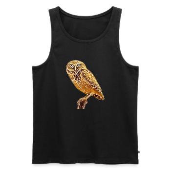 the owl the owl - Men's Premium Organic Tank Top - black - Front - AI Model Male 178 light (178cm)
