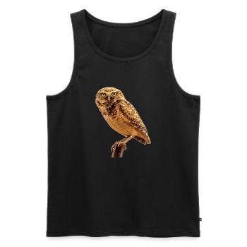 owl owl - Men's Premium Organic Tank Top - black - Front - AI Model Male 178 light (178cm)