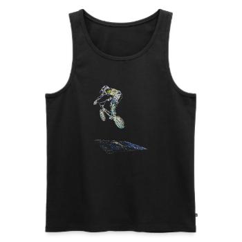 BMX Race Racing Mountainbike Motocross - Männer Premium Bio Tank Top - Schwarz - Vorne - Michal (187cm)