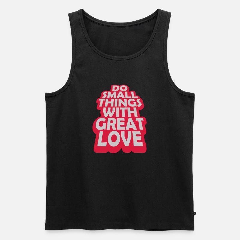 Zitat do small things - Männer Premium Bio Tank Top - Schwarz