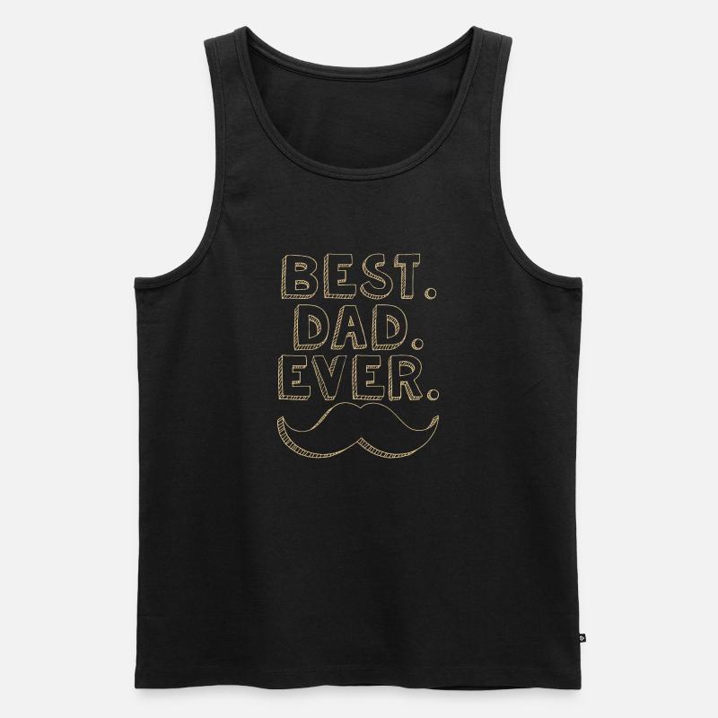 Best Dad Ever - Männer Premium Bio Tank Top - Schwarz