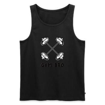 blockedTitle - Männer Premium Bio Tank Top - Schwarz - Vorne - Michal (187cm)
