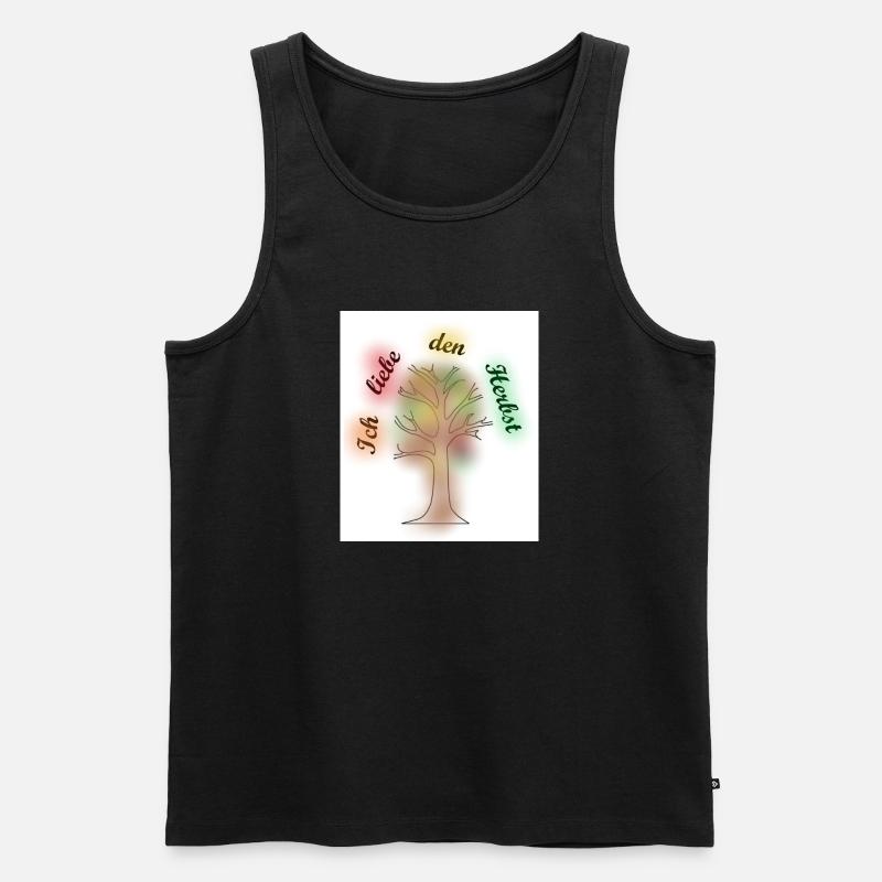 Ich liebe den Herbst - Männer Premium Bio Tank Top - Schwarz