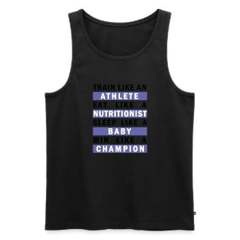 BW ANBC Champion Routine - Men's Premium Organic Tank Top - black - Front - AI Model Male 178 light (178cm)