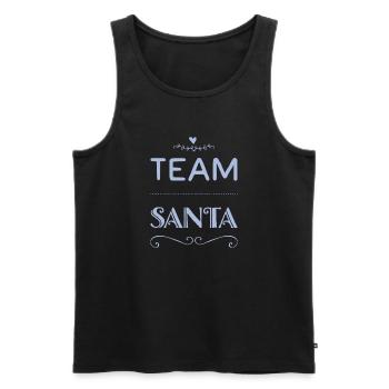 TEAM SANTA +++ Merry Christmas, X-Mas, Weihnachten - Männer Premium Bio Tank Top - Schwarz - Vorne - AI Model Male 178 light (178cm)