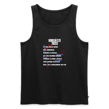 2023 Vorsätze Neujahr Silvester - Männer Premium Bio Tank Top - Schwarz - Vorne - Michal (187cm)