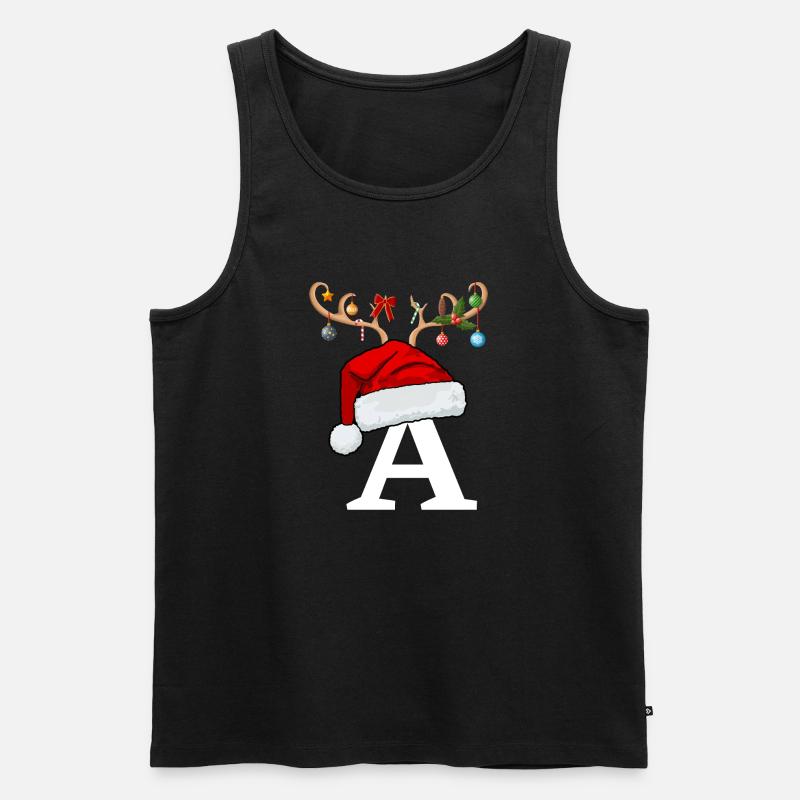 Brief an den Weihnachtshut - Männer Premium Bio Tank Top - Schwarz