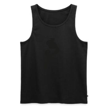 Lines Zigzag Shape Emblem Silhouette Abstract - Men's Premium Organic Tank Top - black - Front - AI Model Male 178 light (178cm)