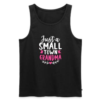 Just A Small Town Grandma Village Little City Town - Men's Premium Organic Tank Top - black - Front - Michal (187cm)