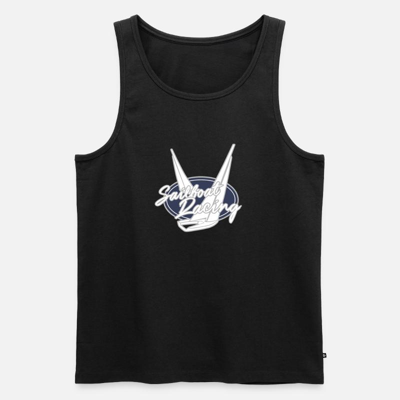 Regattaboote - Männer Premium Bio Tank Top - Schwarz