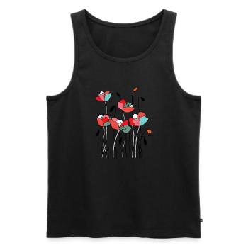 Blumen - Männer Premium Bio Tank Top - Schwarz - Vorne - Michal (187cm)